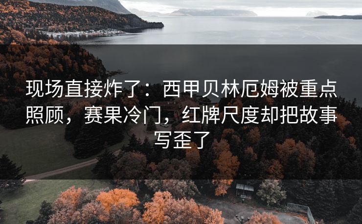 现场直接炸了：西甲贝林厄姆被重点照顾，赛果冷门，红牌尺度却把故事写歪了
