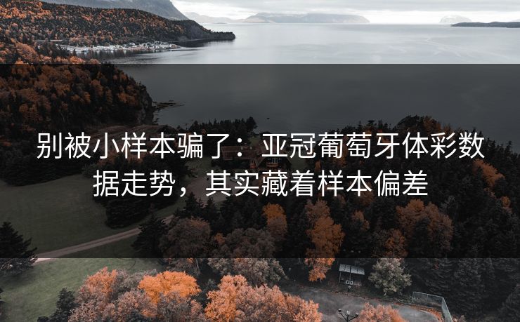 别被小样本骗了：亚冠葡萄牙体彩数据走势，其实藏着样本偏差